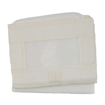 mohe 木暉居家 3入無印風棉麻透視窗折疊收納盒整理箱  中款  米白色  1組