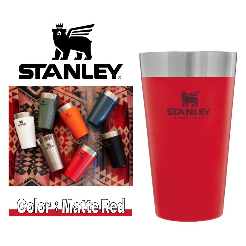 STANLEY スタンレー スタッキング真空パイント 473ml 02282 保温 保冷 ステンレス タンブラー 0.47L 断熱 二重構造 レッド 赤