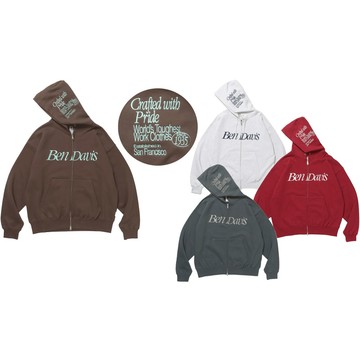 BEN DAVIS 25780063 SLANT LOGO ZIP HOODIE 連帽外套 (四色)