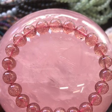 ［金百福］天然草莓晶 紅草莓晶  草莓晶 水晶 手串 手珠 DIY 設計款 材料珠 手鍊