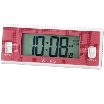 SEIKO 精工 溫溼度顯示 貪睡電子鬧鐘 桌鐘 QHL099W_SK045