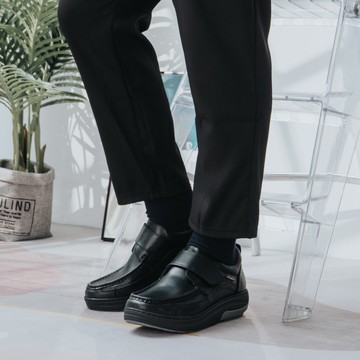 【率性百搭】MIT手工磁震空氣男鞋。真皮。墨黑5167