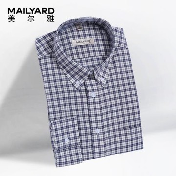MAILYARD/美爾雅長袖襯衫男 修身純棉商務時尚男士休閑襯衣 616