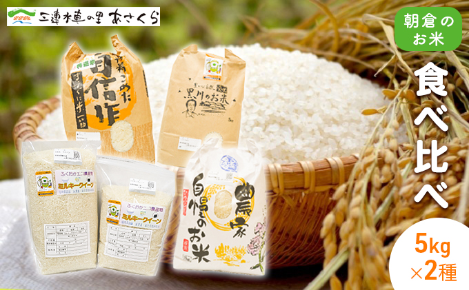 米 令和5年度 朝倉のお米 5kg×2種