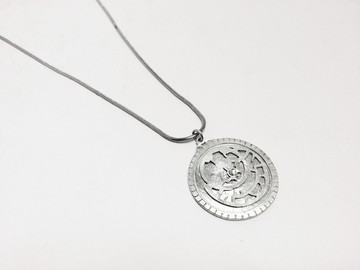 希伯來・希伯來星盤純銀墜飾・雪地銀 | Hebrew