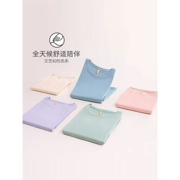 2025款啄木鳥睡衣女春秋季爆款100%純棉長袖可外穿薄款家居服套裝