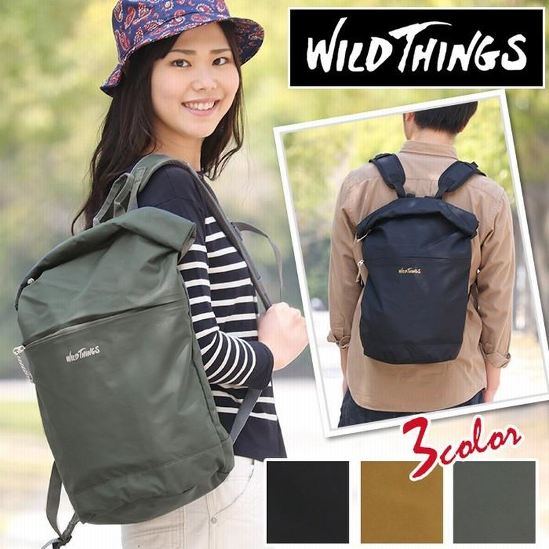 リュック WILD THINGS ワイルドシングス 20L デイパック バックパック リュックサック 正規品 ロール サイドファスナー メンズ  レディース ブランド | LINEショッピング