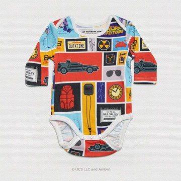 英國 SLEEP NO MORE - 100% 有機棉長袖包屁衣-回到未來