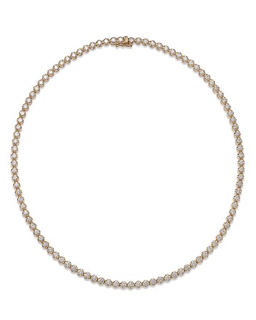 Bloomingdale's Fine Collection Diamond Crown-Set Tennis Necklace in 14K Yellow Gold, 8.00 ct. t. w. - Exclusive