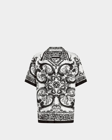 DOLCE&GABBANA Maiolica 印花短袖襯衫 -