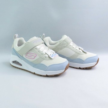 SKECHERS 310569LNTMT UNO - M P 中大童 氣墊休閒鞋 米白藍粉【iSport愛運動】