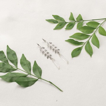 葉子水晶耳環