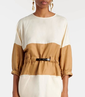Max Mara Vasto linen and silk sweater dress