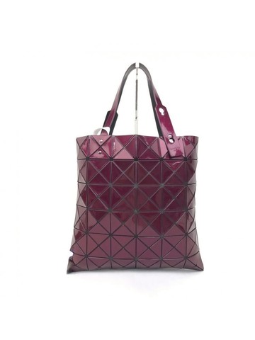 issey miyake 紫色 Baobao PVC幾何菱格手提包 托特包