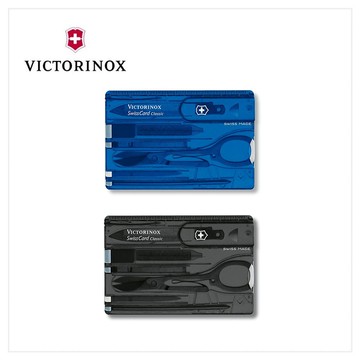 VICTORINOX 瑞士維氏 瑞士卡 10用 透藍/透黑 0.7122.T2/0.7133.T3