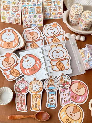 軟綿綿的/軟綿綿的御守大貼紙十二代/防水貼紙/共12款