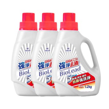 《台塑生醫》BioLead超濃縮強淨去漬洗衣精1.2kg(3瓶入)