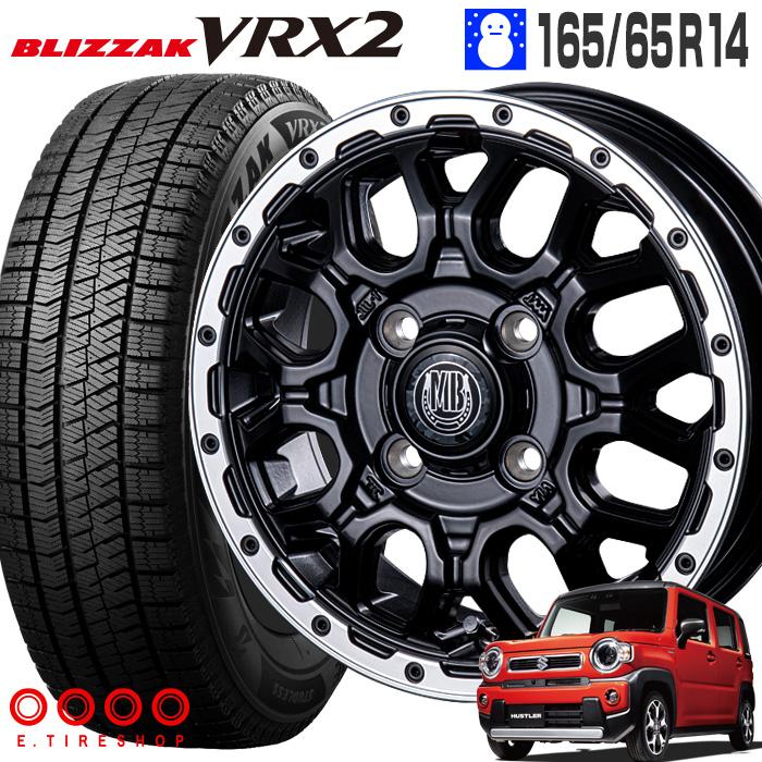 23年製造 ブリザック VRX2 165/65R14 マッドバーン XR-800M 14×4.5 ブラック リムポリッシュ MBK/RP ハスラー  スタッドレス 4本ホイールセット ブリヂストン | LINEショッピング