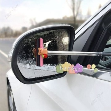 【UPTON】新品公仔吊飾 多功能車窗汽車後照鏡除雪雨刮器 可愛伸縮刮水除神器.❤