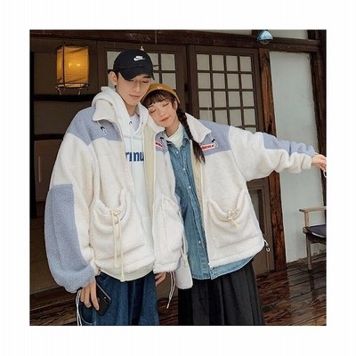 アウター ボアブルゾン ペア レディース メンズ 韓国 白 羽織 大きいサイズ 通販 Lineポイント最大get Lineショッピング
