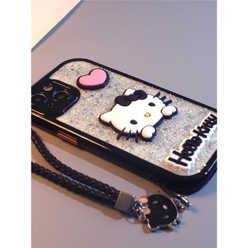 后勤高端&立體可愛KT貓新款個性適用于iphone16 pro max手機殼蘋果15/14/13/12亞克力硅膠全包防摔全包創意女