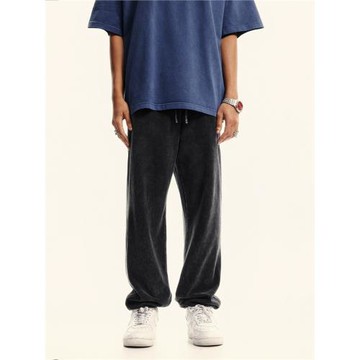 寬松衛褲男潮薄款歐美束腳褲街頭嘻哈復古水洗運動褲蠟染潮流長褲