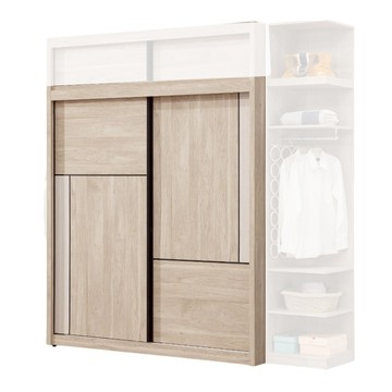 【MUNA 家居】漢娜6尺推門衣櫥/衣櫃(不含側邊櫃)(不含被儲頭)