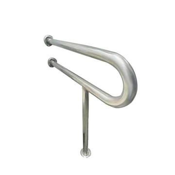 海夫健康生活館 斜坡板專家 304不鏽鋼 P型落地安全扶手 管徑31.8mm 高75cm(SP-318-7575)