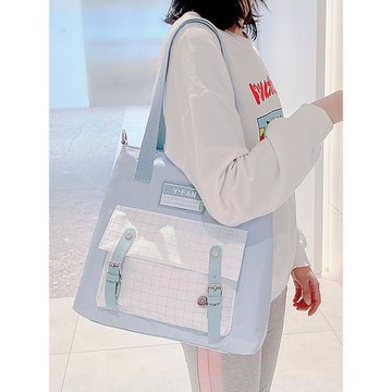 手提包大容量女帆布包2025新款學生單肩斜挎包簡約上班通勤購物袋