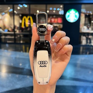 熱賣 奧迪 AUDI鑰匙套 A6/Q5/A6L/A5/A7/A4L/S5/A8L/A3/S6/Q3鑰匙殼 金屬鑰匙保護殼