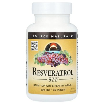Source Naturals, 白藜蘆醇 500™，500 毫克，30 片