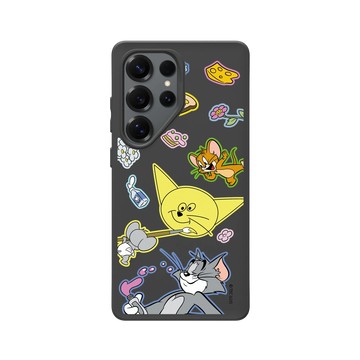 Galaxy S25 Ultra SolidSuit 黑 - 湯姆貓與傑利鼠 Tom and Jerry - 塗鴉款