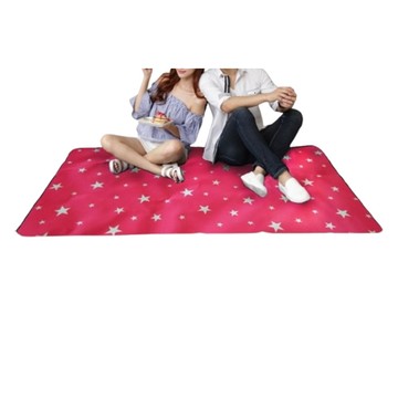 MI MI LEO 超潑水野餐墊 台灣製  大(180 x 145cm)  桃紅星星