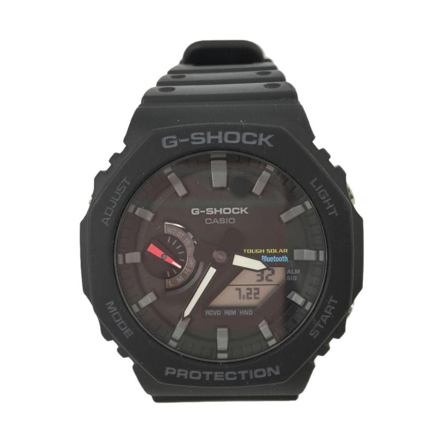 CASIO◇ソーラー腕時計_G-SHOCK/デジアナ/ラバー/BLK 通販 LINE