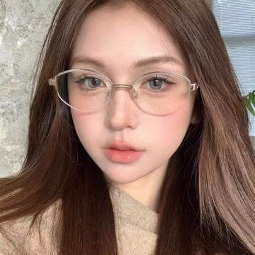 法式慵懶風復古小框墨鏡女高級感時尚防曬太陽鏡百搭鏡框素顏眼鏡