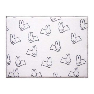 小禮堂 米菲兔 碗盤吸水墊 40x30cm (白跳躍滿版) 4905016-013463