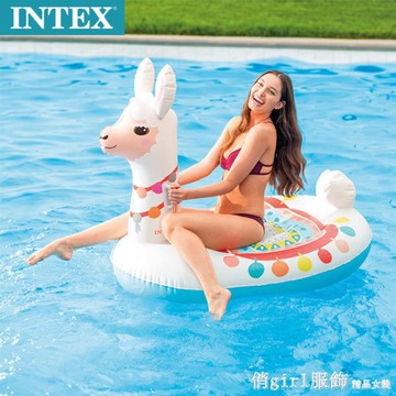 兒童pvc水上羊駝坐騎成人靠背網紅動物海上浮排浮床排全館特惠免運YTL 雙11全館免運