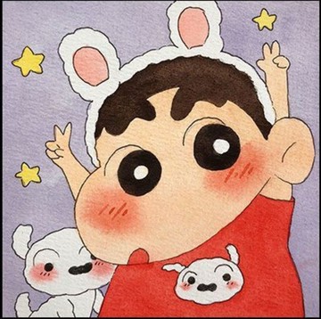 兒童房裝飾畫卡通可愛女孩臥室床頭掛畫小孩房間墻面蠟筆小新壁畫