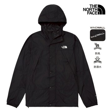 男款黑色DWR防潑水防曬連帽外套｜8DGDJK3