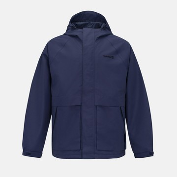 Timberland 男款靛藍色寬版硬殼防水外套｜0YHTYAIJ