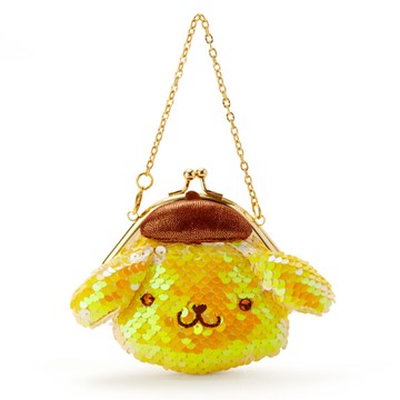 【震撼精品百貨】Pom Pom Purin 布丁狗~三麗鷗造型亮片零錢包(附練)#39599