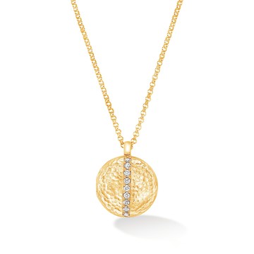 White Sapphire 16mm Round Lumiere Locket