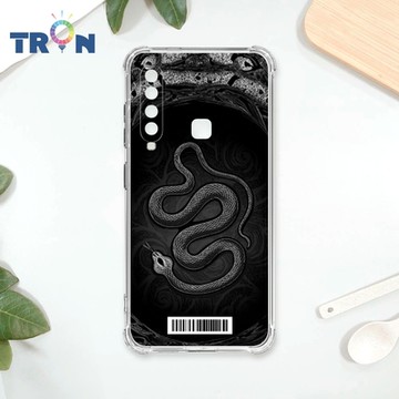 TRON 三星 A9 (2018) 黑白蛇圖騰 四角防摔載具殼 軟殼 手機殼