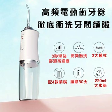 12h出貨🔥多功能電動沖牙器 贈四噴頭 強勁水柱洗淨牙縫 噴水牙線 USB充電牙齒清潔清潔口腔 洗牙齒便攜式沖牙 潔牙器