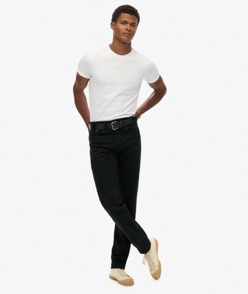 Superdry Men's Men's Vintage Slim Straight Jeans Black / Venom Washed Black - Size: 30/32 Size: 30x32