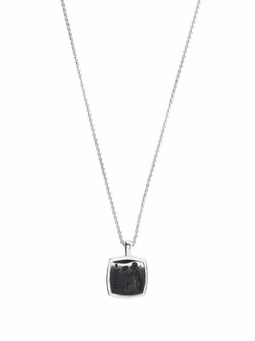 Tom Wood - Athena Cushion Pendant sterling-silver necklace - unisex - Onyx/Sterling Silver - One Size