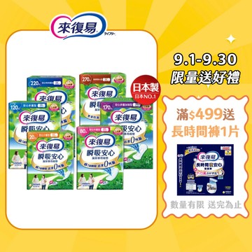 【蝦皮直營】來復易 瞬吸安心漏尿專用棉墊 成人尿片 棉墊 護墊 漏尿墊 尿墊 輕失禁 成人漏尿 成人尿布