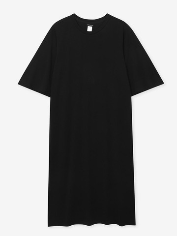 Modal Flared Half-Sleeved Loose Fit Long Dress