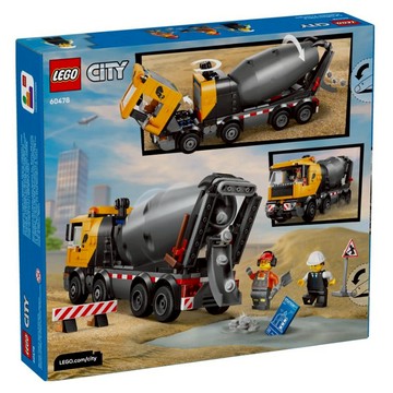 LEGO 60478 城市系列 混凝土攪拌車 Cement Mixer  混和顏色  1個