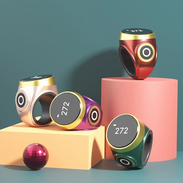 新款觸摸式計數器夜光可視手按戒指型充電智能數顯電子記數器手動